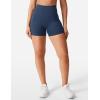 imageYEOREO Womens Biker Shorts 45quot  6quot Workout Gym Shorts Craze High Waist Tummy Control Hidden Scrunch Running YogaNavy Blue