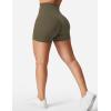 imageYEOREO Womens Biker Shorts 45quot  6quot Workout Gym Shorts Craze High Waist Tummy Control Hidden Scrunch Running YogaOlive Green