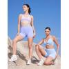 imageYEOREO Womens Biker Shorts 45quot  6quot Workout Gym Shorts Craze High Waist Tummy Control Hidden Scrunch Running YogaPeriwinkle