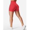 imageYEOREO Womens Biker Shorts 45quot  6quot Workout Gym Shorts Craze High Waist Tummy Control Hidden Scrunch Running YogaRed