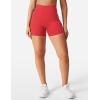 imageYEOREO Womens Biker Shorts 45quot  6quot Workout Gym Shorts Craze High Waist Tummy Control Hidden Scrunch Running YogaRed
