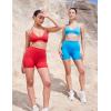 imageYEOREO Womens Biker Shorts 45quot  6quot Workout Gym Shorts Craze High Waist Tummy Control Hidden Scrunch Running YogaRed
