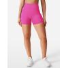 imageYEOREO Womens Biker Shorts 45quot  6quot Workout Gym Shorts Craze High Waist Tummy Control Hidden Scrunch Running YogaRose Red