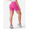 imageYEOREO Womens Biker Shorts 45quot  6quot Workout Gym Shorts Craze High Waist Tummy Control Hidden Scrunch Running YogaRose Red