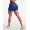 imageYEOREO Womens Biker Shorts with Pockets Workout Gym Shorts NAS High Waist Tummy Control Running Yoga ShortsBlue