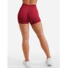imageYEOREO Womens Biker Shorts with Pockets Workout Gym Shorts NAS High Waist Tummy Control Running Yoga ShortsJujube Red