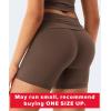 imageYEOREO Womens Foldover Workout Shorts High Waist 45quot Fold Over Waist Band Romola Gym Yoga Running ShortsCoffee