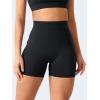 imageYEOREO Workout Shorts with Pockets for Women V Back Scrunch High Waisted Shorts Charm Gym Yoga Biker ShortsBlack