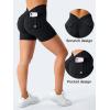 imageYEOREO Workout Shorts with Pockets for Women V Back Scrunch High Waisted Shorts Charm Gym Yoga Biker ShortsBlack