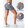 imageYEOREO Workout Shorts with Pockets for Women V Back Scrunch High Waisted Shorts Charm Gym Yoga Biker ShortsGrey
