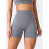 imageYEOREO Workout Shorts with Pockets for Women V Back Scrunch High Waisted Shorts Charm Gym Yoga Biker ShortsGrey