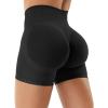 imageYEOREO Gym Workout Shorts for Women 36  45 High Waisted Hidden Scrunch Biker Shorts Tummy Control Patrica Yoga ShortsBlack