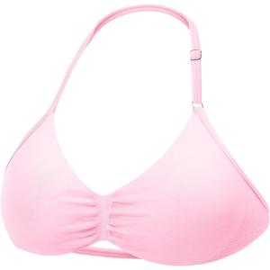 imageYEOREO SoftHue Impact Strappy Halter Bra for Sports Women Workout Padded Gym Yoga BraPink