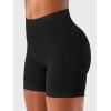 imageYEOREO Gym Workout Shorts Women Camili High Waisted 5quot Without Scrunch Butt Tummy Control Seamless Yoga ShortsBlack