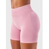 imageYEOREO Gym Workout Shorts Women Camili High Waisted 5quot Without Scrunch Butt Tummy Control Seamless Yoga ShortsPink