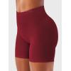 imageYEOREO Gym Workout Shorts Women Camili High Waisted 5quot Without Scrunch Butt Tummy Control Seamless Yoga ShortsScarlett Red