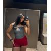 imageYEOREO Gym Workout Shorts Women Camili High Waisted 5quot Without Scrunch Butt Tummy Control Seamless Yoga ShortsScarlett Red