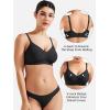 imageYEOREO Women Push Up No Underwire Bra Full Coverage V Neck Basic Bralette Seamless Everyday BraBlack