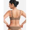 imageYEOREO Women Push Up No Underwire Bra Full Coverage V Neck Basic Bralette Seamless Everyday BraCoffee