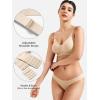 imageYEOREO Women Push Up No Underwire Bra Full Coverage V Neck Basic Bralette Seamless Everyday BraNude