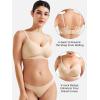 imageYEOREO Women Push Up No Underwire Bra Full Coverage V Neck Basic Bralette Seamless Everyday BraNude