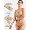 imageYEOREO Women Push Up No Underwire Bra Full Coverage V Neck Basic Bralette Seamless Everyday BraSand