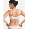 imageYEOREO Women Push Up No Underwire Bra Full Coverage V Neck Basic Bralette Seamless Everyday BraWhite