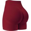 imageYEOREO Gym Workout Shorts Women Camili High Waisted 5quot Without Scrunch Butt Tummy Control Seamless Yoga ShortsScarlett Red