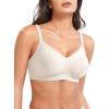 imageYEOREO Women Push Up No Underwire Bra Full Coverage V Neck Basic Bralette Seamless Everyday BraWhite