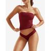 imageYEOREO Sophie Women Sexy Long Tube Tops Double Lined Basic Y2K Summer Cute Strapless Fitted Bandeau Going Out Crop Top TopAnchor Red