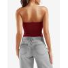 imageYEOREO Sophie Women Sexy Long Tube Tops Double Lined Basic Y2K Summer Cute Strapless Fitted Bandeau Going Out Crop Top TopAnchor Red