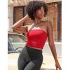 imageYEOREO Sophie Women Sexy Long Tube Tops Double Lined Basic Y2K Summer Cute Strapless Fitted Bandeau Going Out Crop Top TopRed