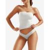 imageYEOREO Sophie Women Sexy Long Tube Tops Double Lined Basic Y2K Summer Cute Strapless Fitted Bandeau Going Out Crop Top TopWhite