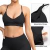 imageYEOREO Sports Bras for Women Workout Cross Back Gym Bra Padded Light Impact Strappy Yoga Crop Top