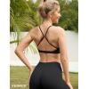 imageYEOREO Sports Bras for Women Workout Cross Back Gym Bra Padded Light Impact Strappy Yoga Crop Top