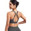 imageYEOREO Sports Bras for Women Xena Bra Maximum Support HighImpact Workout Gym Running Supportive Padded BrasDark Grey
