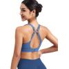 imageYEOREO Sports Bras for Women Xena Bra Maximum Support HighImpact Workout Gym Running Supportive Padded BrasGrey Blue