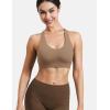 imageYEOREO Sports Bras for Women Xena Bra Maximum Support HighImpact Workout Gym Running Supportive Padded BrasLight Brown