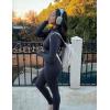 imageYEOREO Women Long Sleeve Workout Jumpsuit Zip Up Romper Bottom Pants Bodysuit Bodycon Sexy One PieceMidnight