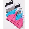 imageYEOREO Women V Neck Sports Bras Crisscross Adjustable Strappy Wirefree Padded Low Impact Yoga Gym Bra Workout Crop TopsGray Brown