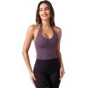 imageYEOREO Womens Halter Crop Top V Neck Workout Going Out Tank Top Hazel Padded Sleeveless Backless Trendy Summer CamisoleBlackberry Purple