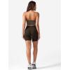 imageYEOREO Womens Halter Crop Top V Neck Workout Going Out Tank Top Hazel Padded Sleeveless Backless Trendy Summer CamisoleCoffee