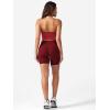imageYEOREO Womens Halter Crop Top V Neck Workout Going Out Tank Top Hazel Padded Sleeveless Backless Trendy Summer CamisoleMaroon