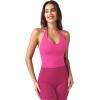 imageYEOREO Womens Halter Crop Top V Neck Workout Going Out Tank Top Hazel Padded Sleeveless Backless Trendy Summer CamisoleRose