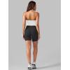 imageYEOREO Womens Halter Crop Top V Neck Workout Going Out Tank Top Hazel Padded Sleeveless Backless Trendy Summer CamisoleWhite