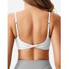 imageYEOREO Womens Sports Bra Strappy Criss Cross Back Bra TwistBack Sports Bra Removable Padded Yoga Crop Top5 White