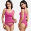 imageYEOREO Womens Square Neck Tank Top Crisssy Double Lined Slim Fit Sleeveless Workout Gym T Shirts Casual Basic TopRose