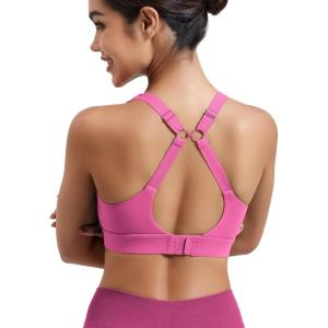 imageYEOREO Sports Bras for Women Xena Bra Maximum Support HighImpact Workout Gym Running Supportive Padded BrasPink
