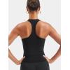 imageYEOREO Esteile Workout Tank Tops for Women Square Neck Sleeveless Camisole Tops Seamless Racerback Gym Athletic Yoga ShirtsBlack