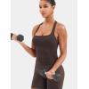 imageYEOREO Esteile Workout Tank Tops for Women Square Neck Sleeveless Camisole Tops Seamless Racerback Gym Athletic Yoga ShirtsCoffee